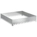 Gazonrand 4 st 100 x 100 x 20 cm Staal Zilverkleurig