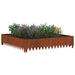 Gazonrand 4 st 100 x 100 x 20 cm Staal Roestig