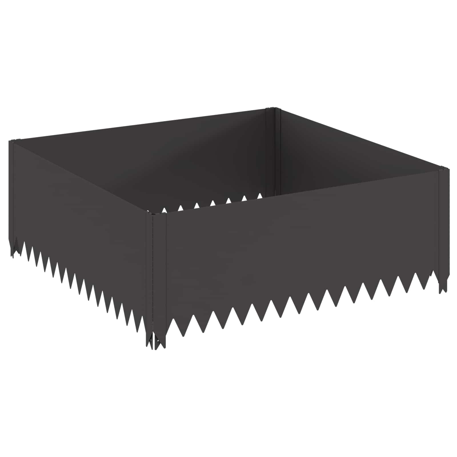 Gazonrand 100 x 100 x 35 cm Staal Zwart