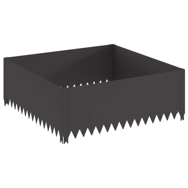 Gazonrand 100 x 100 x 35 cm Staal Zwart
