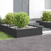 Gazonrand 4 st 100 x 100 x 35 cm Staal Zwart