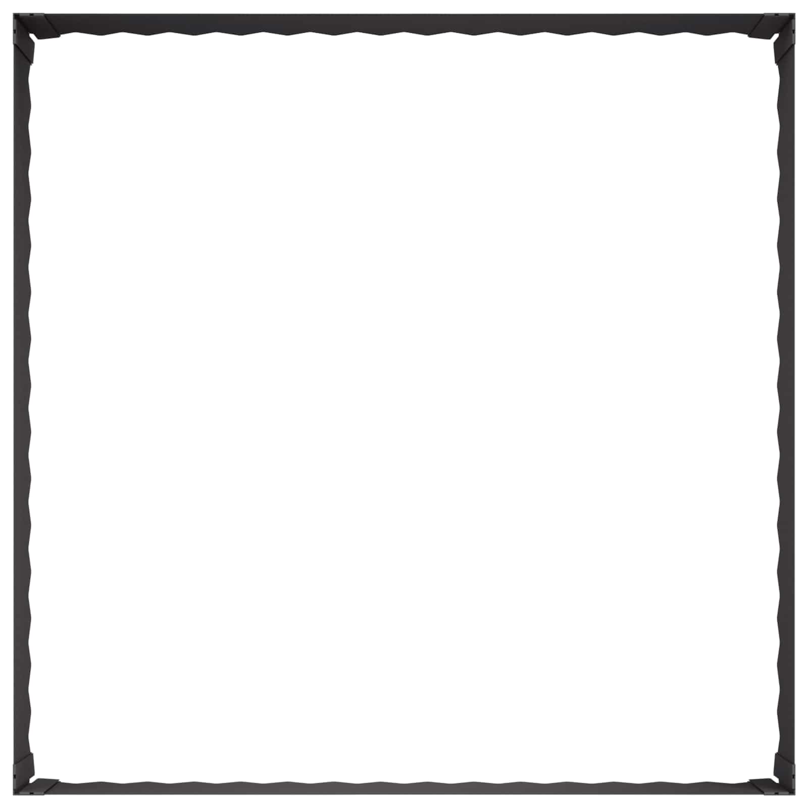 Gazonrand 4 st 100 x 100 x 35 cm Staal Zwart