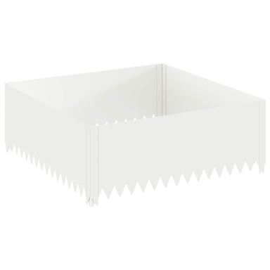 Gazonrand 100 x 100 x 35 cm Staal Wit