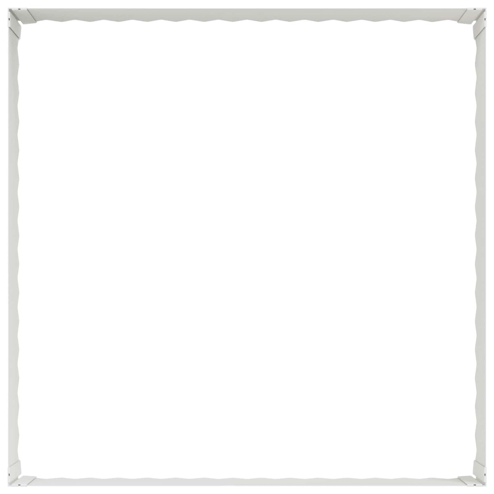 Gazonrand 100 x 100 x 35 cm Staal Wit
