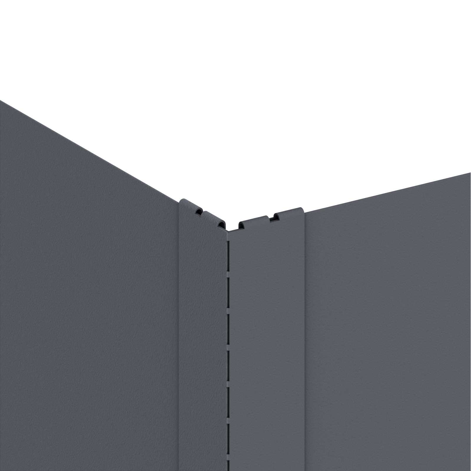 Gazonrand 100 x 100 x 35 cm Staal Antracietkleurig