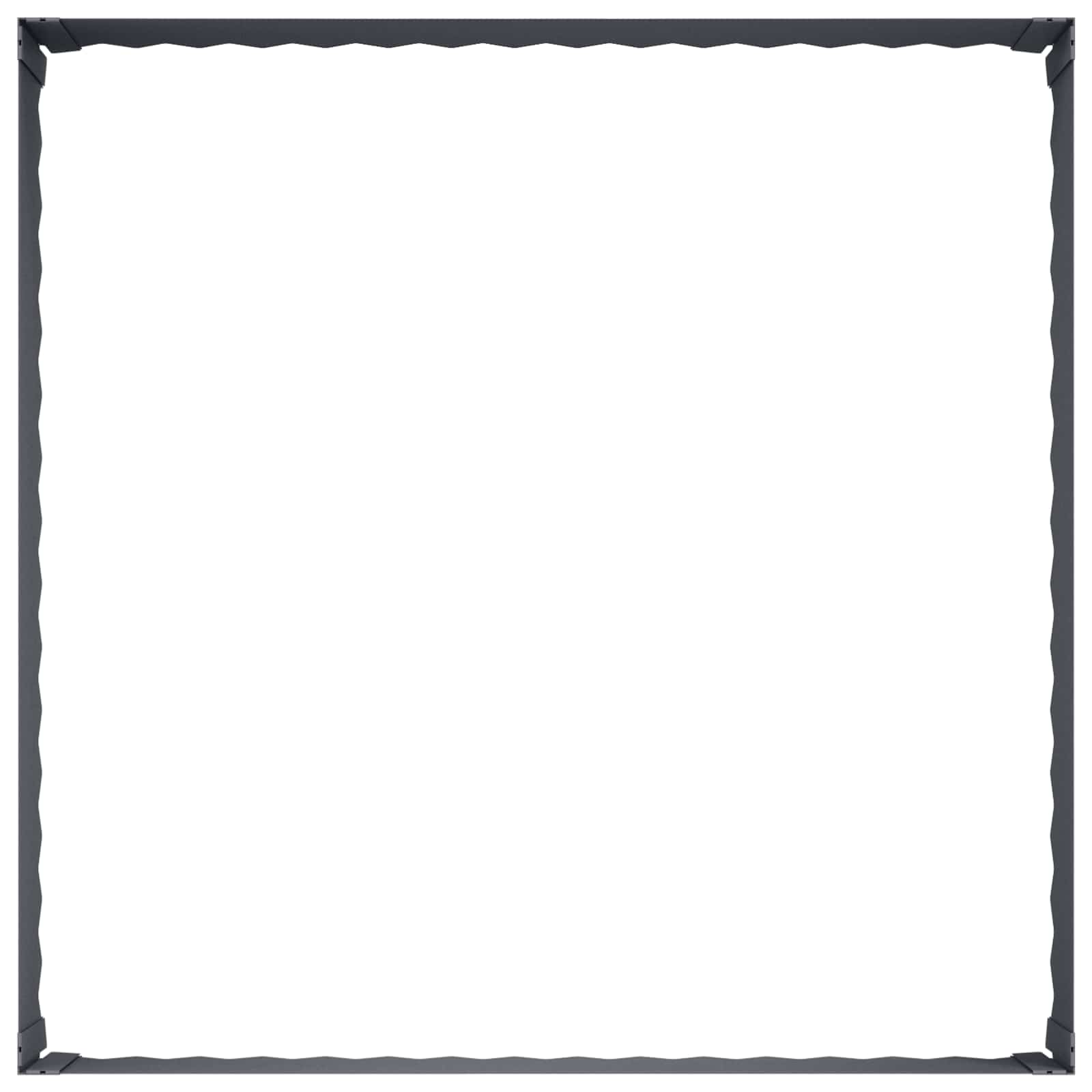 Gazonrand 100 x 100 x 35 cm Staal Antracietkleurig