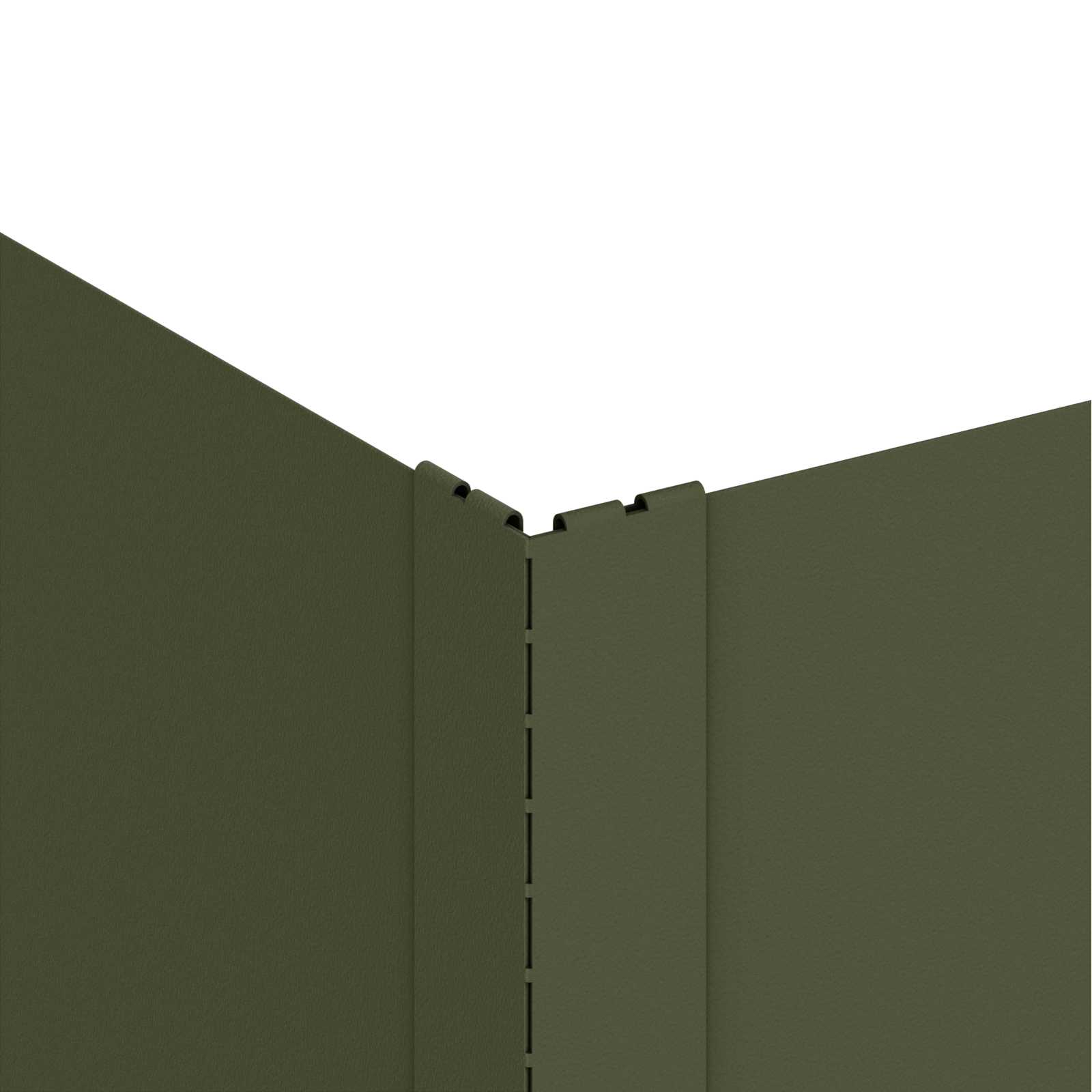 Gazonrand 100 x 100 x 35 cm Staal Olijfgroen