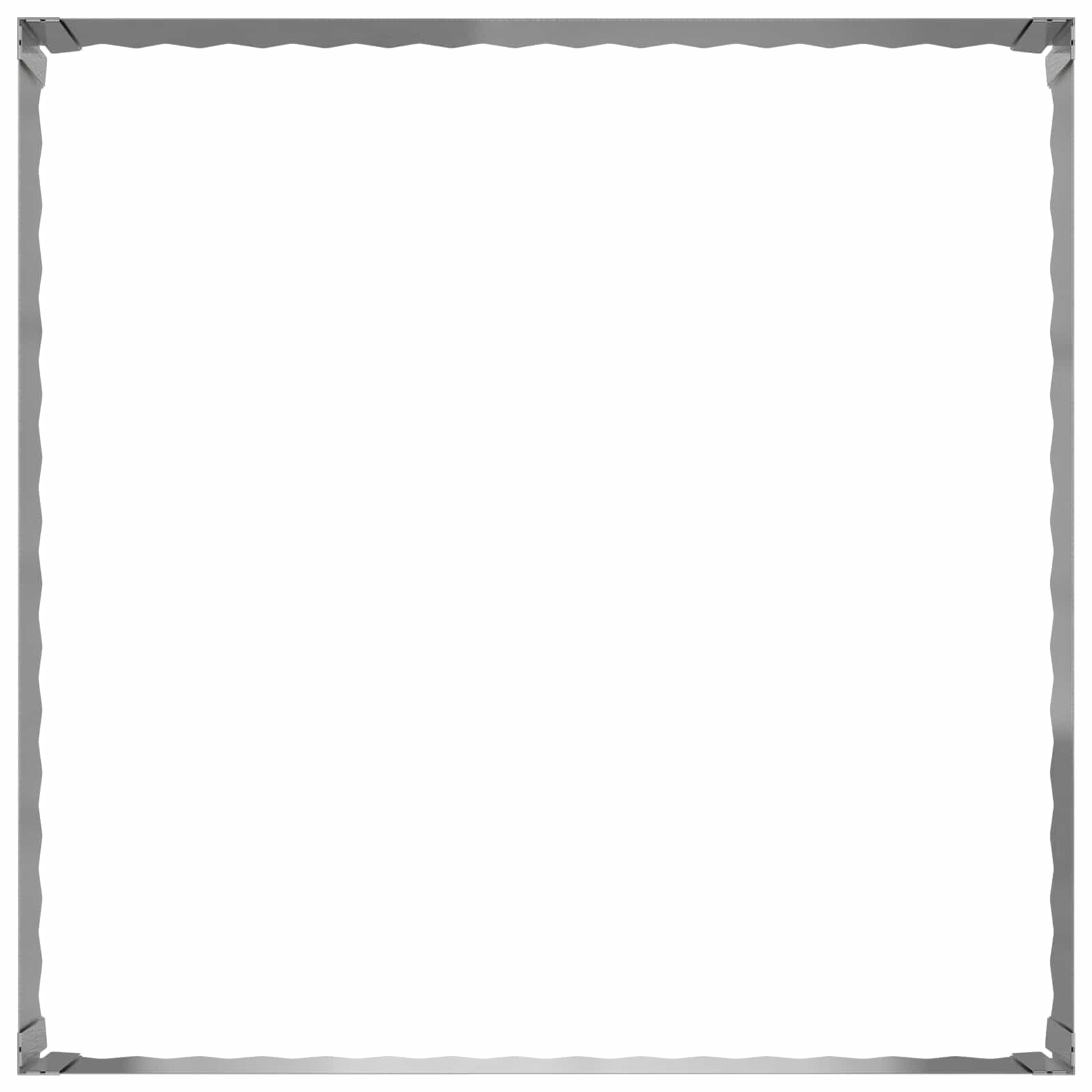 Gazonrand 100 x 100 x 35 cm Staal Zilverkleurig