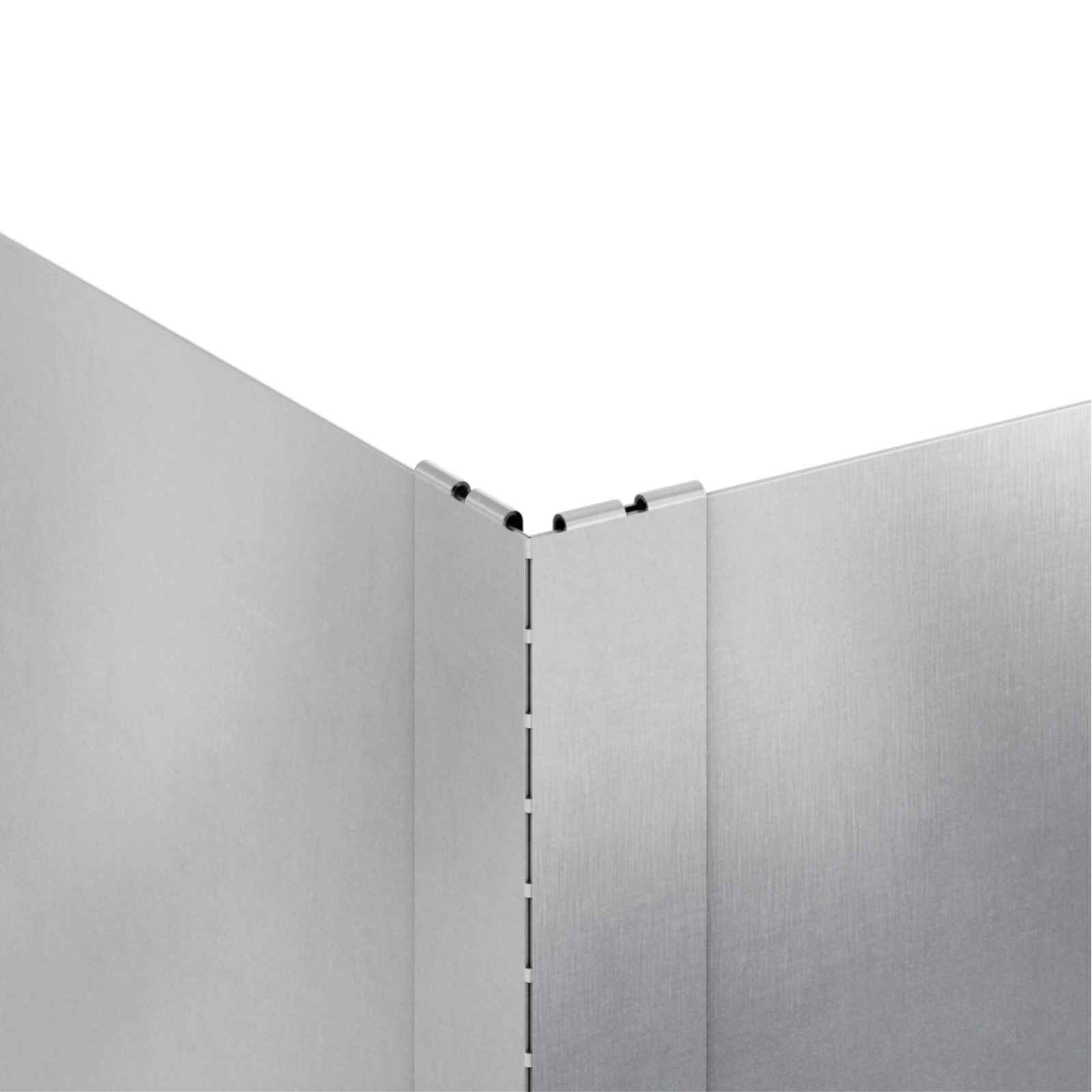 Gazonrand 4 st 100 x 100 x 35 cm Staal Zilverkleurig