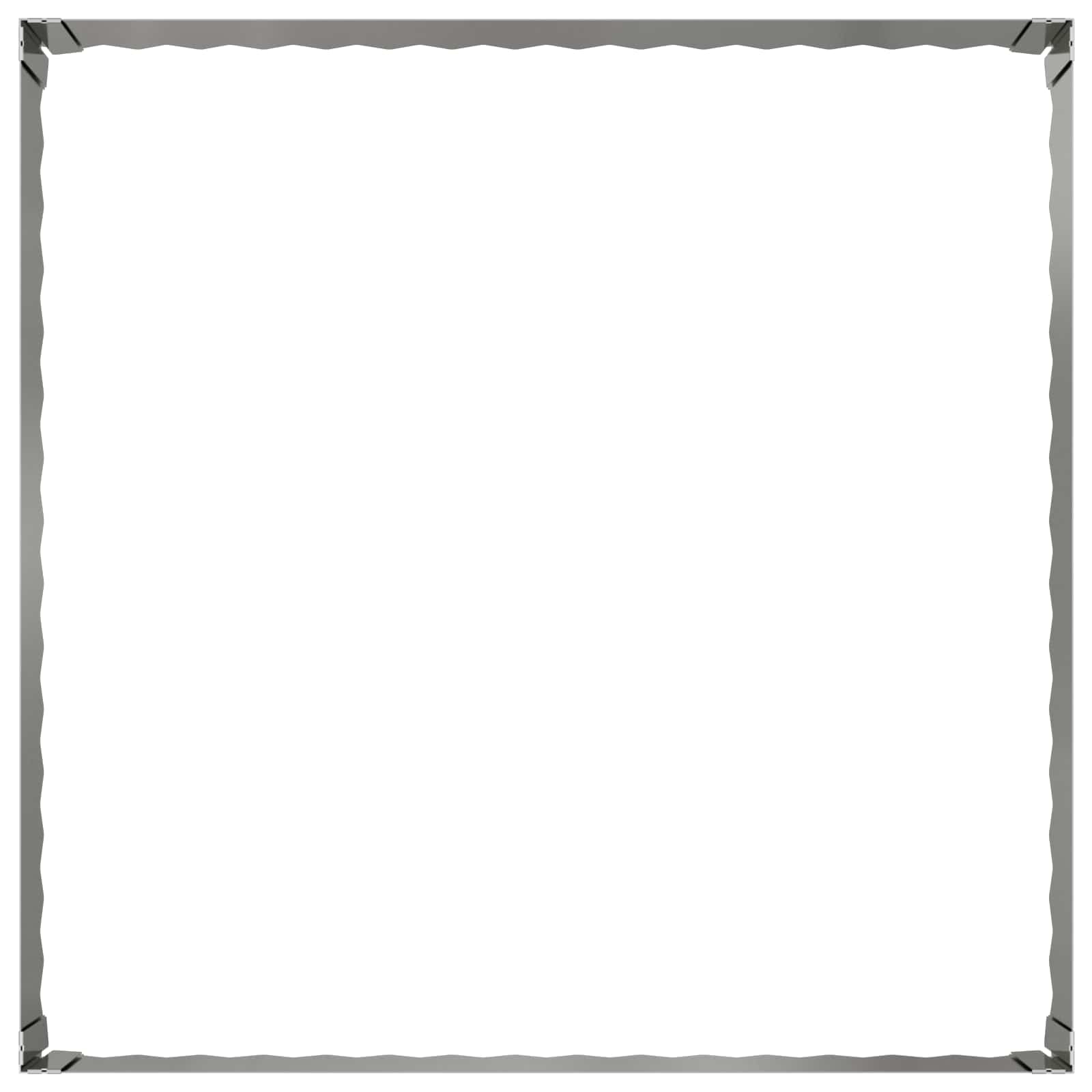 Gazonrand 100 x 100 x 35 cm Staal Zilverkleurig