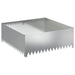 Gazonrand 4 st 100 x 100 x 35 cm Staal Zilverkleurig