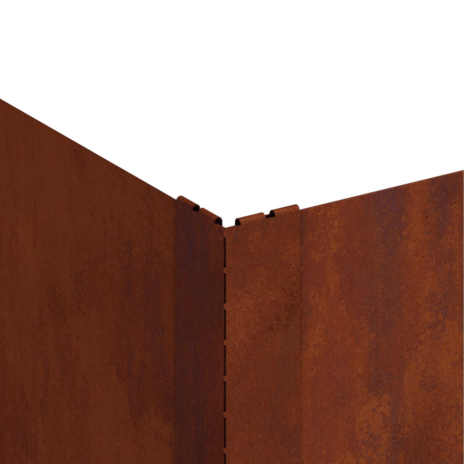 Gazonrand 100 x 100 x 35 cm Staal Roestig