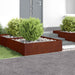 Gazonrand 4 st 100 x 100 x 35 cm Staal Roestig