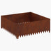 Gazonrand 4 st 100 x 100 x 35 cm Staal Roestig