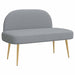 Gestoffeerde bank met rugleuning Lichtgrijs 110 x 60 x 76 cm