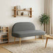 Beklede bank met rugleuning Donkergrijs 110 x 60 x 76 cm