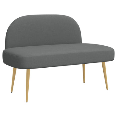 Beklede bank met rugleuning Donkergrijs 110 x 60 x 76 cm