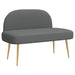 Beklede bank met rugleuning Donkergrijs 110 x 60 x 76 cm