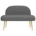 Beklede bank met rugleuning Donkergrijs 110 x 60 x 76 cm