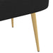 Beklede bank met rugleuning Zwart 110 x 60 x 76 cm Polyester