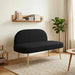 Beklede bank met rugleuning Zwart 110 x 60 x 76 cm Polyester