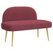 Beklede bank met rugleuning Wijnrood 110 x 60 x 76 cm Polyester