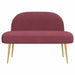Beklede bank met rugleuning Wijnrood 110 x 60 x 76 cm Polyester