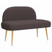 Beklede bank met rugleuning Donkerbruin 110 x 60 x 76 cm