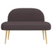 Beklede bank met rugleuning Donkerbruin 110 x 60 x 76 cm