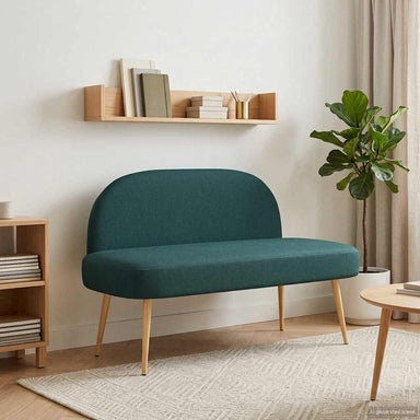 Beklede bank met rugleuning Donkergroen 110 x 60 x 76 cm