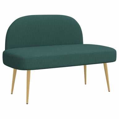 Beklede bank met rugleuning Donkergroen 110 x 60 x 76 cm