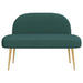 Beklede bank met rugleuning Donkergroen 110 x 60 x 76 cm
