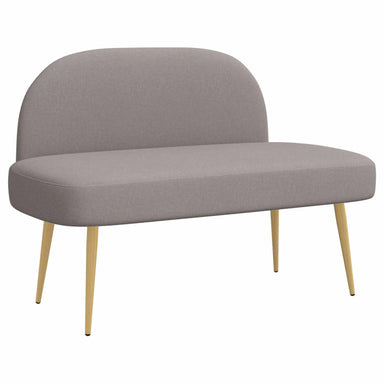 Beklede bank met rugleuning Taupe 110 x 60 x 76 cm Polyester