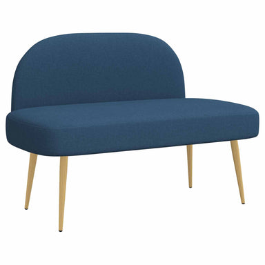 Beklede bank met rugleuning Blauw 110 x 60 x 76 cm Polyester