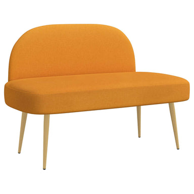 Beklede bank met rugleuning Donkergeel 110 x 60 x 76 cm