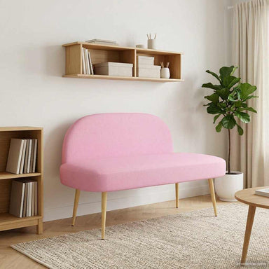 Beklede bank met rugleuning Roze 110 x 60 x 76 cm Polyester