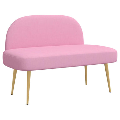 Beklede bank met rugleuning Roze 110 x 60 x 76 cm Polyester