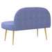 Beklede bank met rugleuning Jeans blauw 110 x 60 x 76 cm