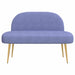 Beklede bank met rugleuning Jeans blauw 110 x 60 x 76 cm
