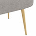 Beklede bank met rugleuning Lichtgrijs 110 x 60 x 76 cm Bouclé