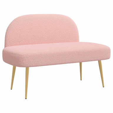 Beklede bank met rugleuning Roze 110 x 60 x 76 cm Bouclé
