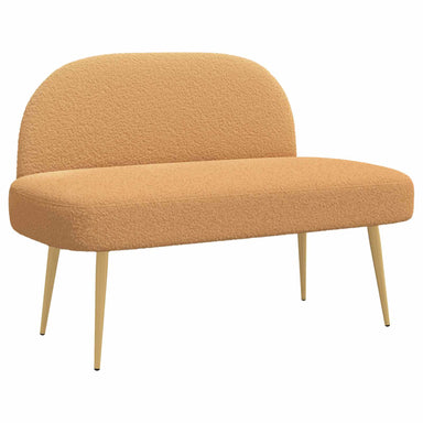 Beklede bank met rugleuning Beige 110 x 60 x 76 cm Bouclé