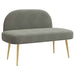 Beklede bank met rugleuning Lichtgrijs 110 x 60 x 76 cm
