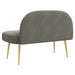 Beklede bank met rugleuning Lichtgrijs 110 x 60 x 76 cm