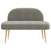 Beklede bank met rugleuning Lichtgrijs 110 x 60 x 76 cm