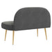 Beklede bank met rugleuning Donkergrijs 110 x 60 x 76 cm