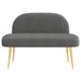 Beklede bank met rugleuning Donkergrijs 110 x 60 x 76 cm