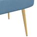 Beklede bank met rugleuning Blauw 110 x 60 x 76 cm Katoen Stof