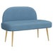 Beklede bank met rugleuning Blauw 110 x 60 x 76 cm Katoen Stof