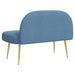 Beklede bank met rugleuning Blauw 110 x 60 x 76 cm Katoen Stof
